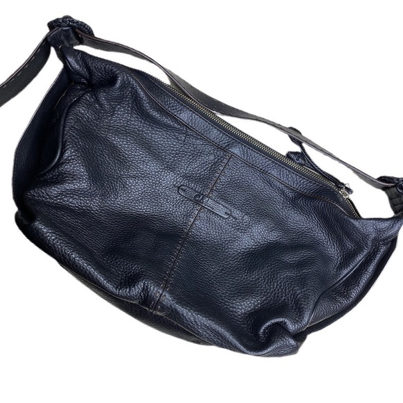 Cole Haan Western Stitch Leather Buckle Hobo Hand Bag TT22 - Picture 1 of 12